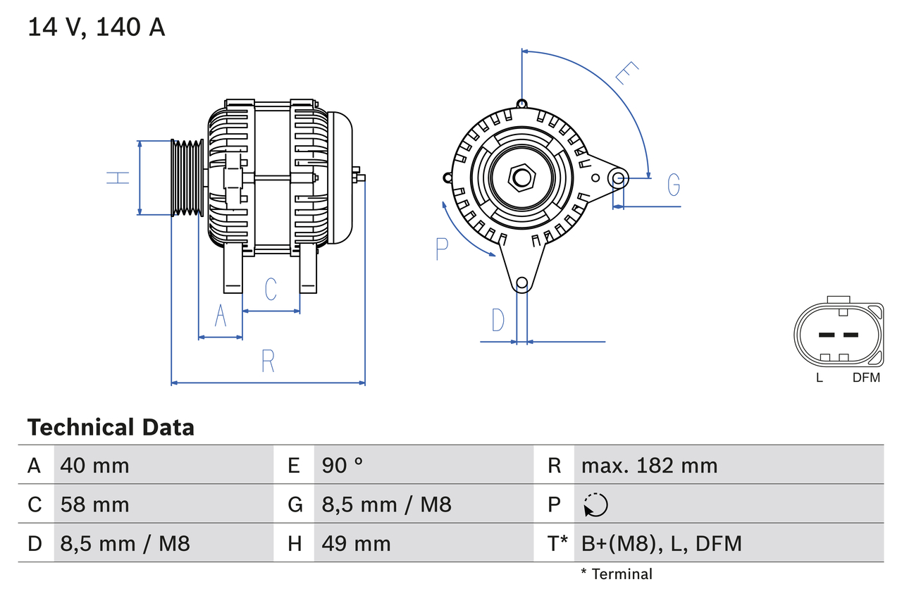 Alternator BOSCH 0 986 083 050
