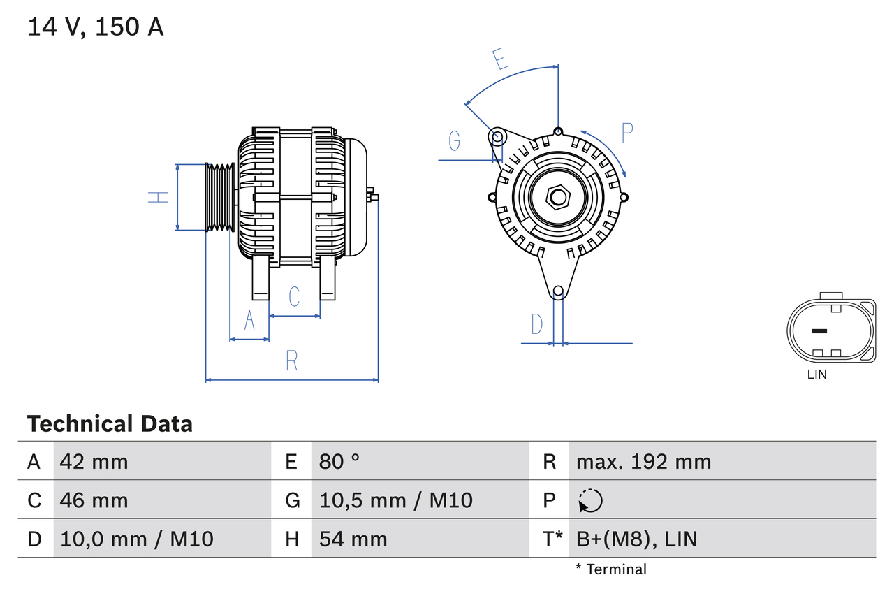 Alternator BOSCH 0 986 084 230