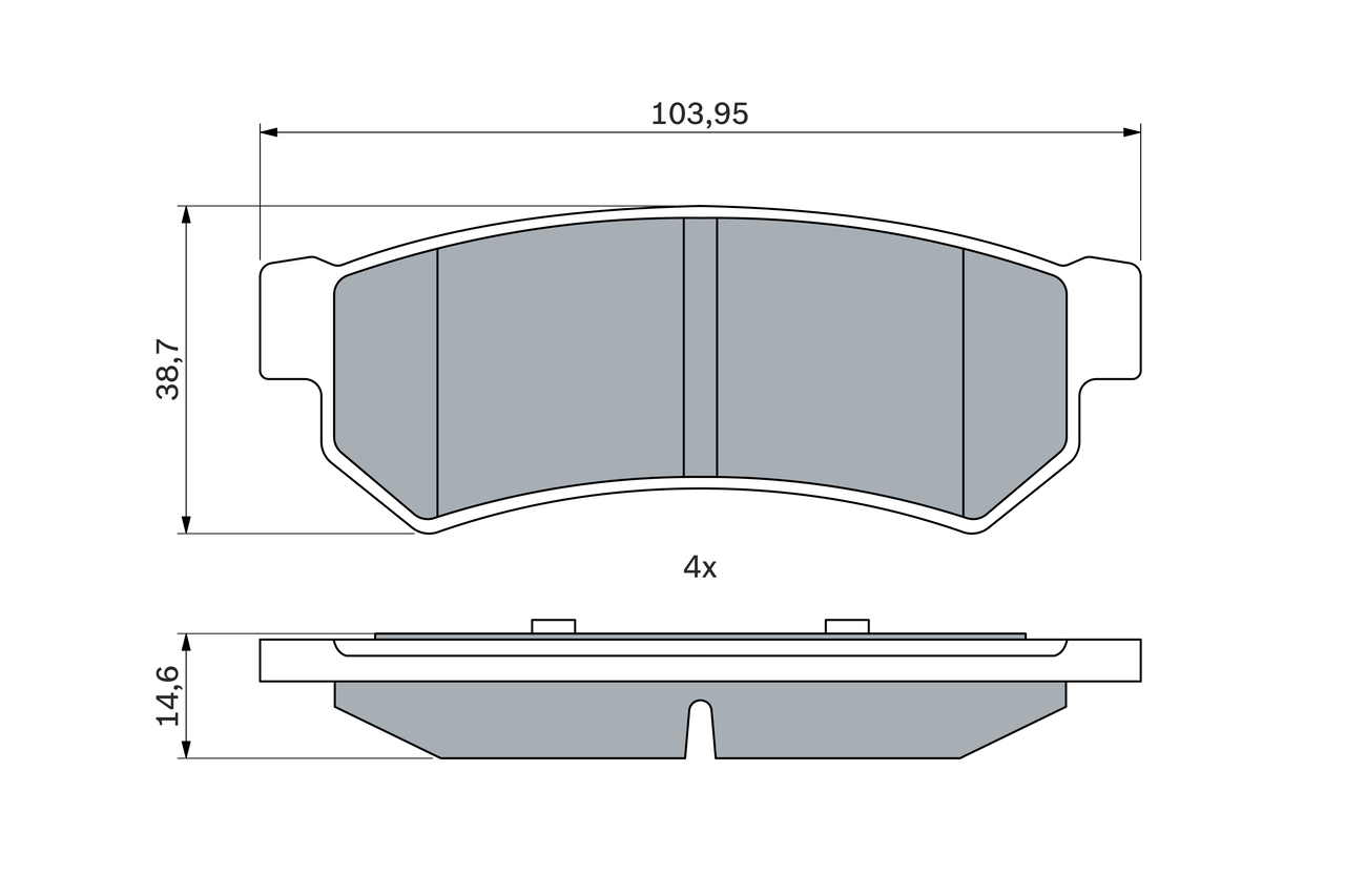 Placute frana BOSCH 0986460007