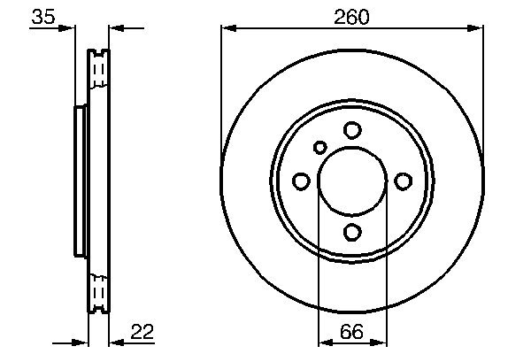 Disc frana BOSCH 0986478036