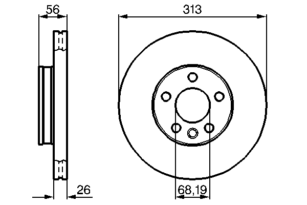 Disc frana BOSCH 0986478296