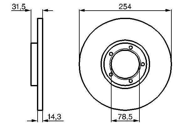 Disc frana BOSCH 0 986 478 345