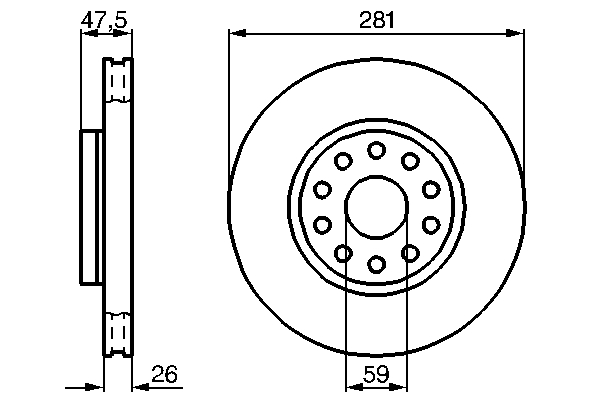 Disc frana BOSCH 0 986 478 460
