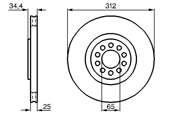 Disc frana BOSCH 0986478467