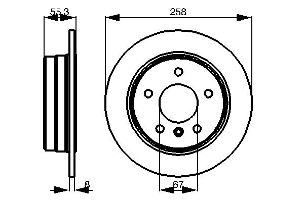 Disc frana BOSCH 0986478475
