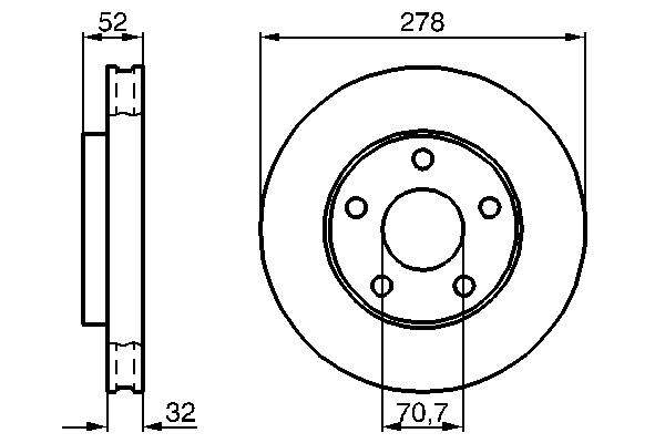 Disc frana BOSCH 0 986 478 486