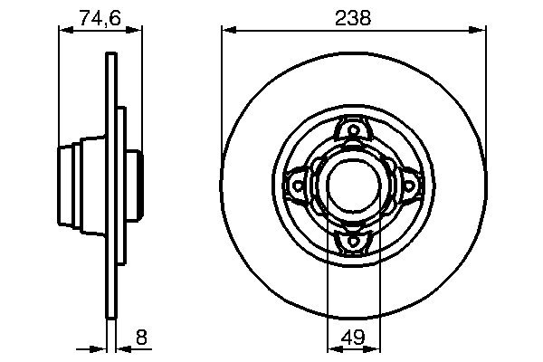 Disc frana BOSCH 0 986 478 557