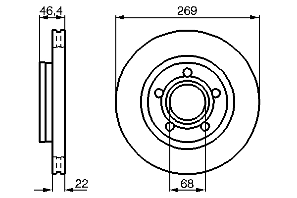 Disc frana BOSCH 0 986 478 574
