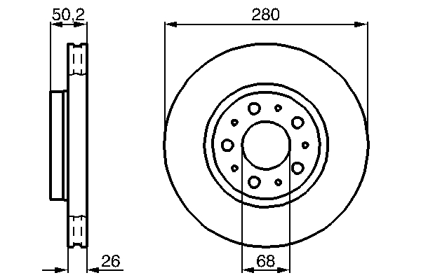Disc frana BOSCH 0986478603