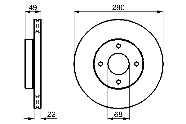 Disc frana BOSCH 0986478728