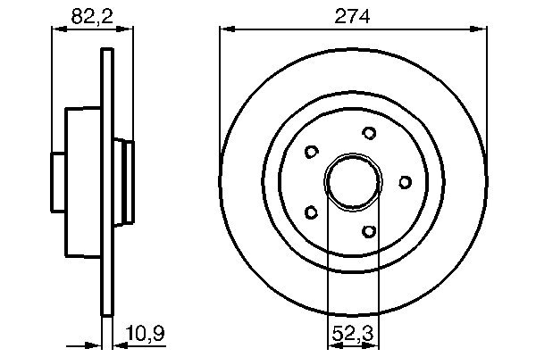Disc frana BOSCH 0986478744
