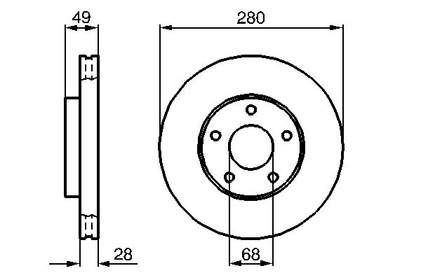 Disc frana BOSCH 0986479030