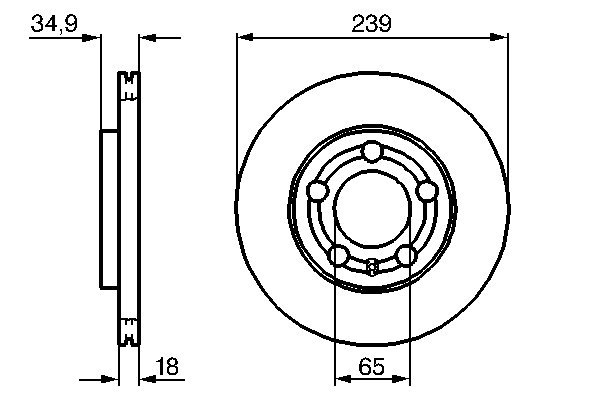 Disc frana BOSCH 0986479036