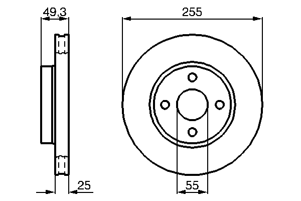 Disc frana BOSCH 0986479084