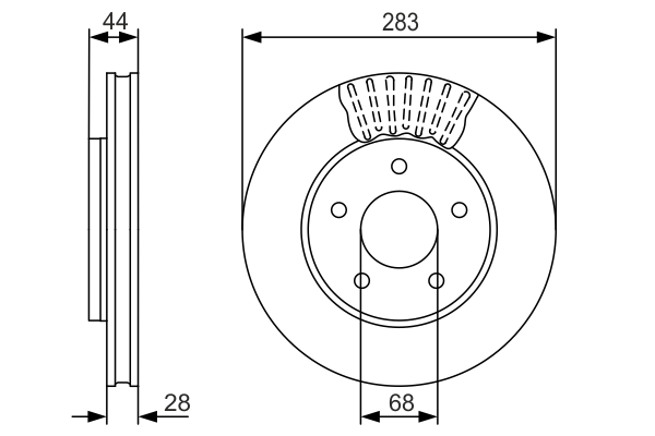 Disc frana BOSCH 0986479091
