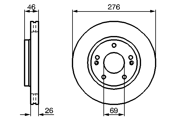 Disc frana BOSCH 0986479124