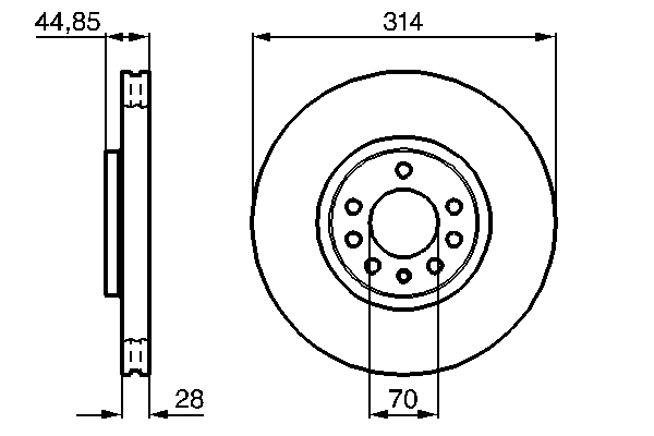 Disc frana BOSCH 0986479143