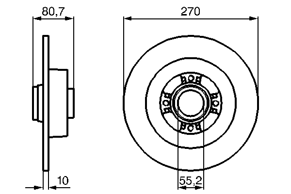 Disc frana BOSCH 0986479196