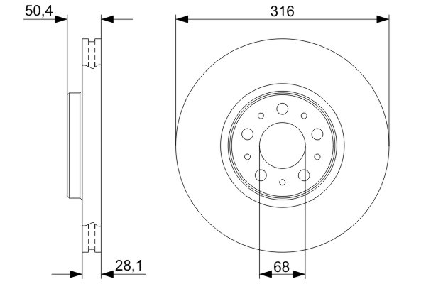 Disc frana BOSCH 0986479322