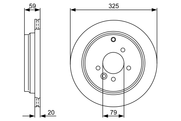 Disc frana BOSCH 0986479375