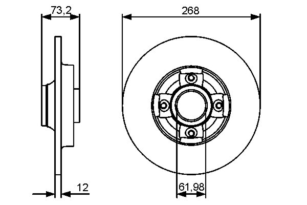Disc frana BOSCH 0986479383