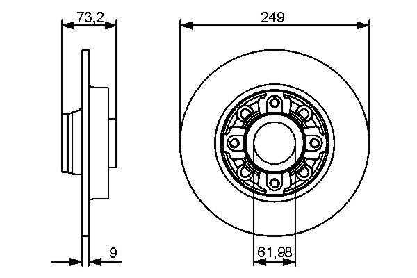 Disc frana BOSCH 0986479388