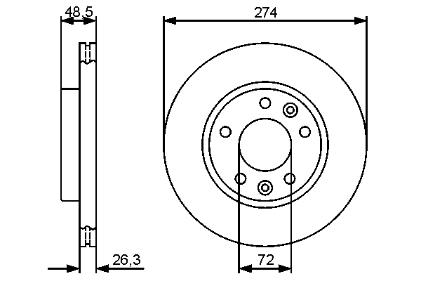 Disc frana BOSCH 0986479444