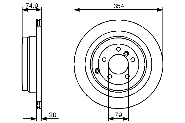 Disc frana BOSCH 0986479479