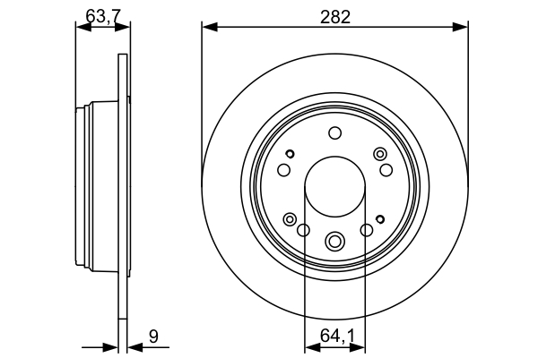 Disc frana BOSCH 0986479505