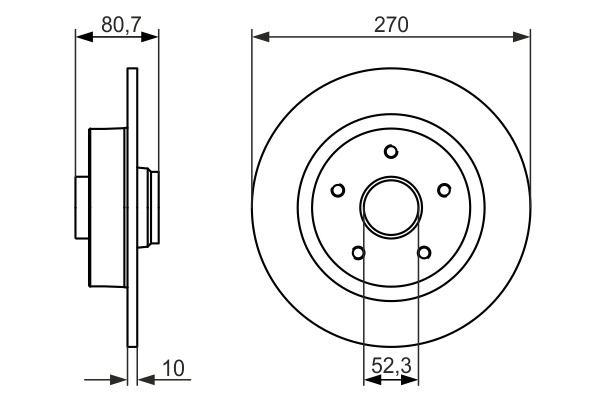 Disc frana BOSCH 0986479607