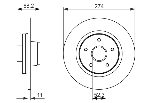 Disc frana BOSCH 0986479695