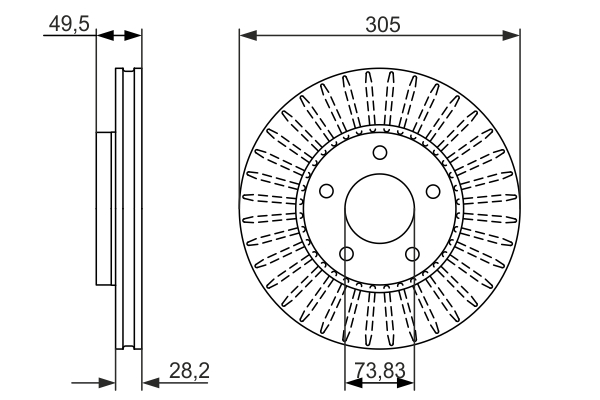 Disc frana BOSCH 0986479698