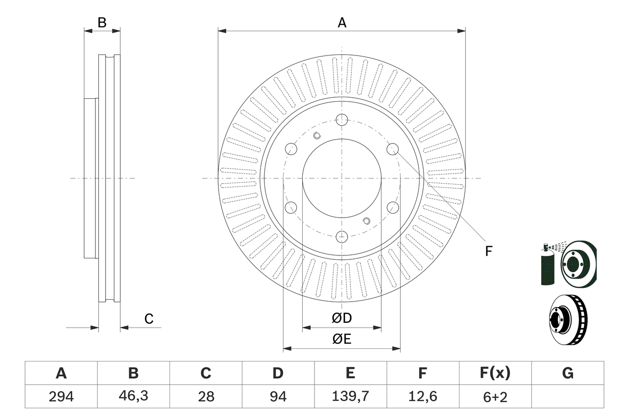 Disc frana BOSCH 0986479704