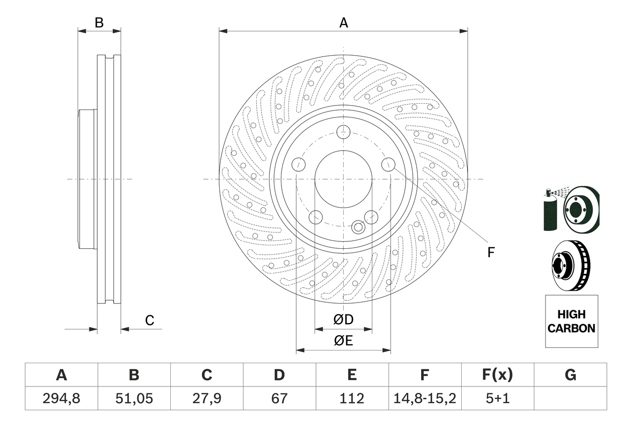 Disc frana BOSCH 0986479A02