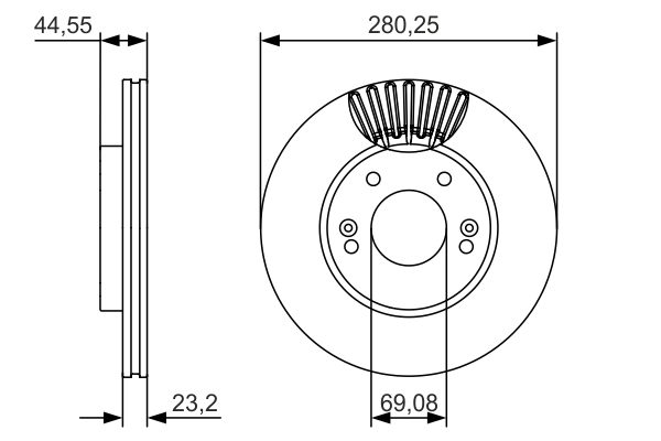 Disc frana BOSCH 0986479A12