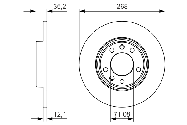Disc frana BOSCH 0986479C24