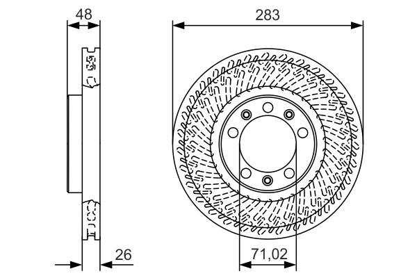 Disc frana BOSCH 0986479C33
