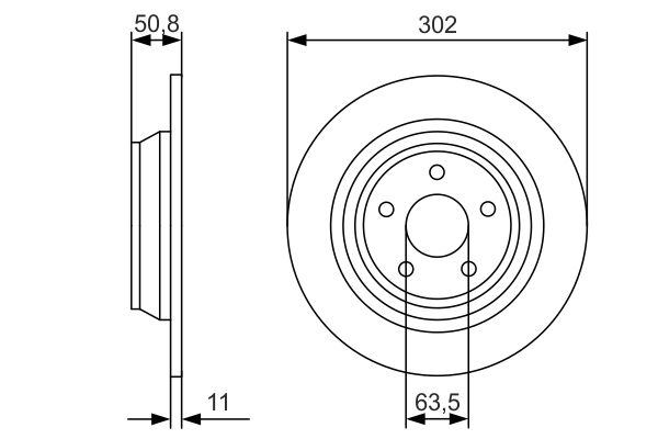 Disc frana BOSCH 0986479D37