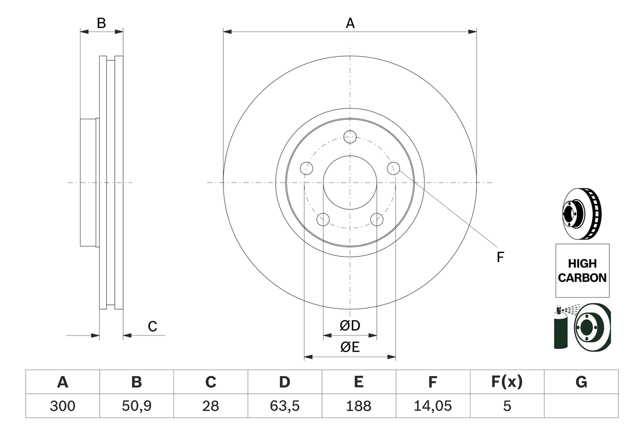 Disc frana BOSCH 0986479D44