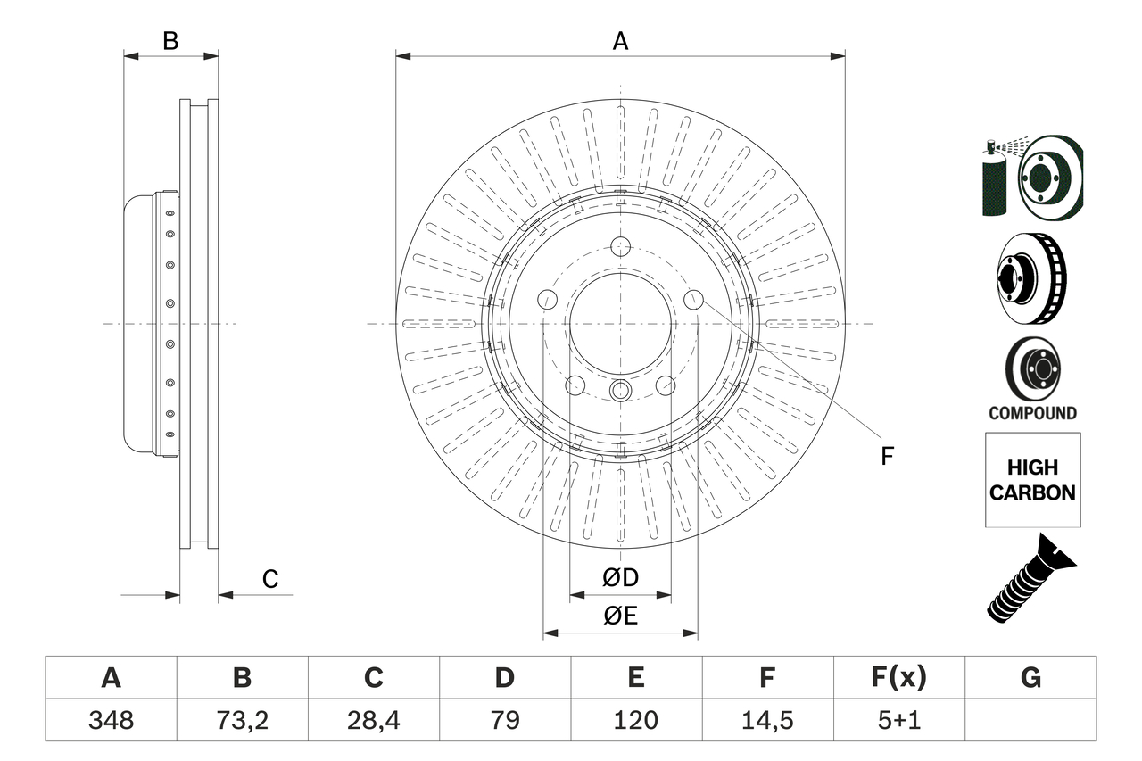 Disc frana BOSCH 0986479E24