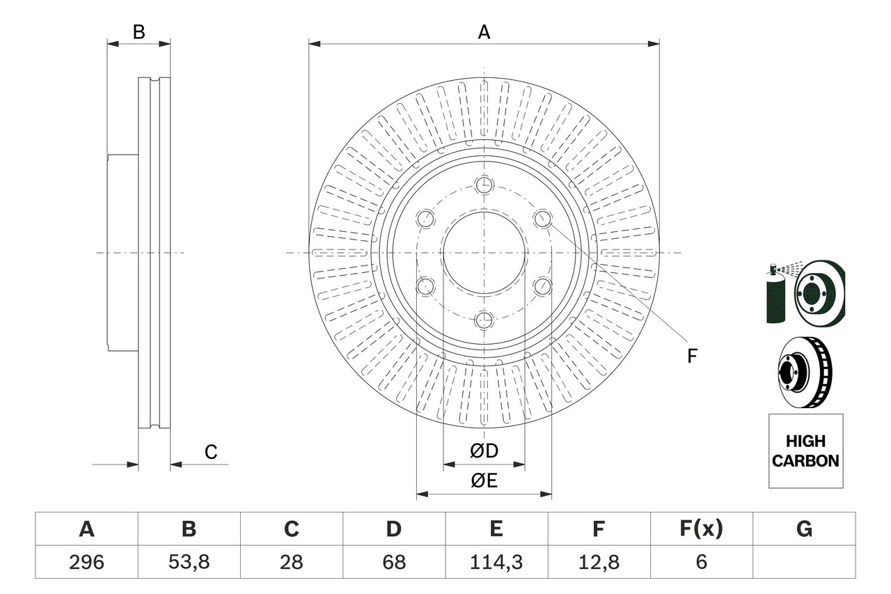 Disc frana BOSCH 0 986 479 E35