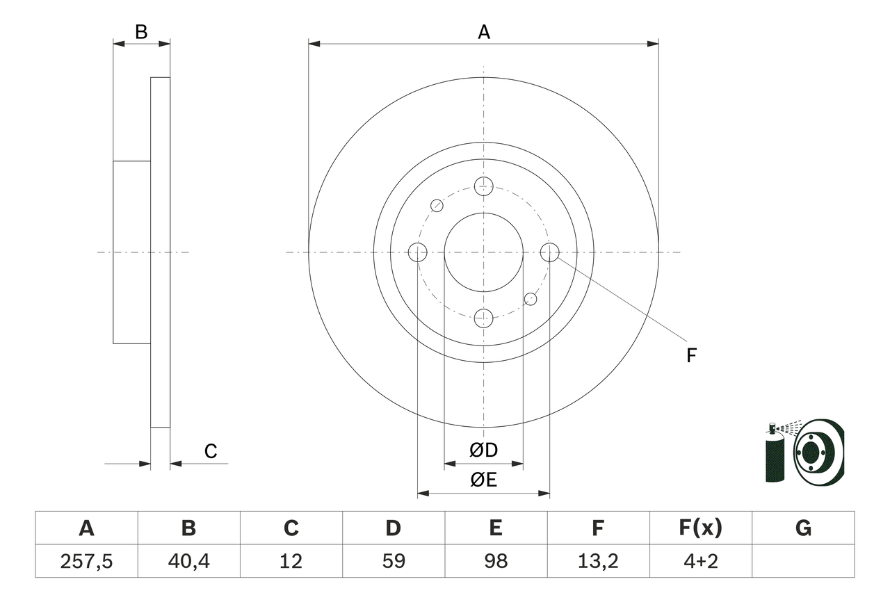 Disc frana BOSCH 0 986 479 E65