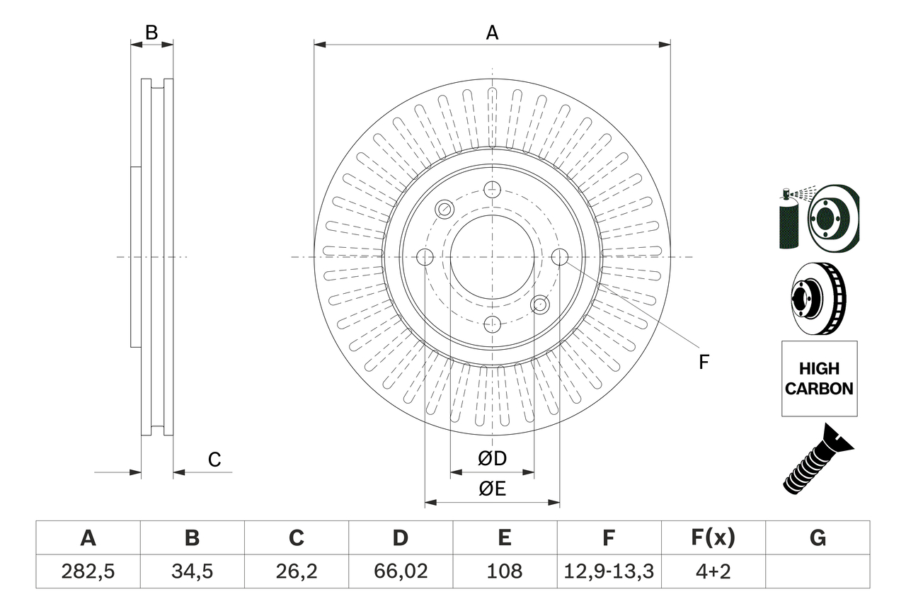 Disc frana BOSCH 0986479E67