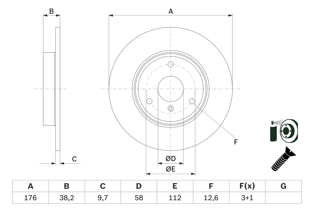 Disc frana BOSCH 0 986 479 E74