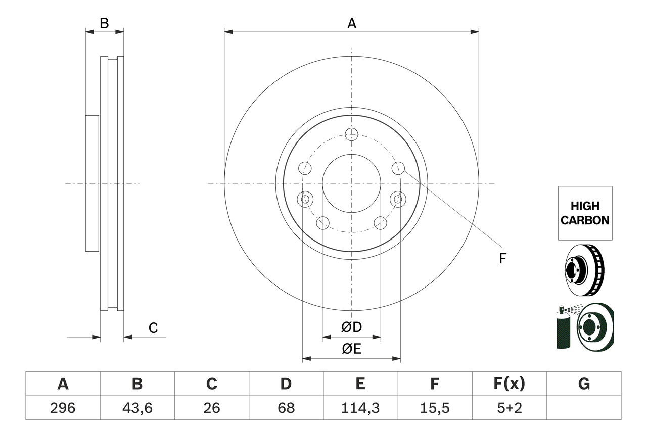 Disc frana BOSCH 0 986 479 F05