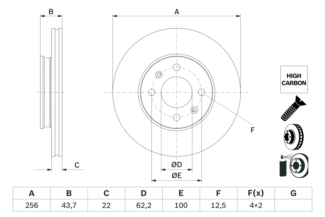 Disc frana BOSCH 0 986 479 F29