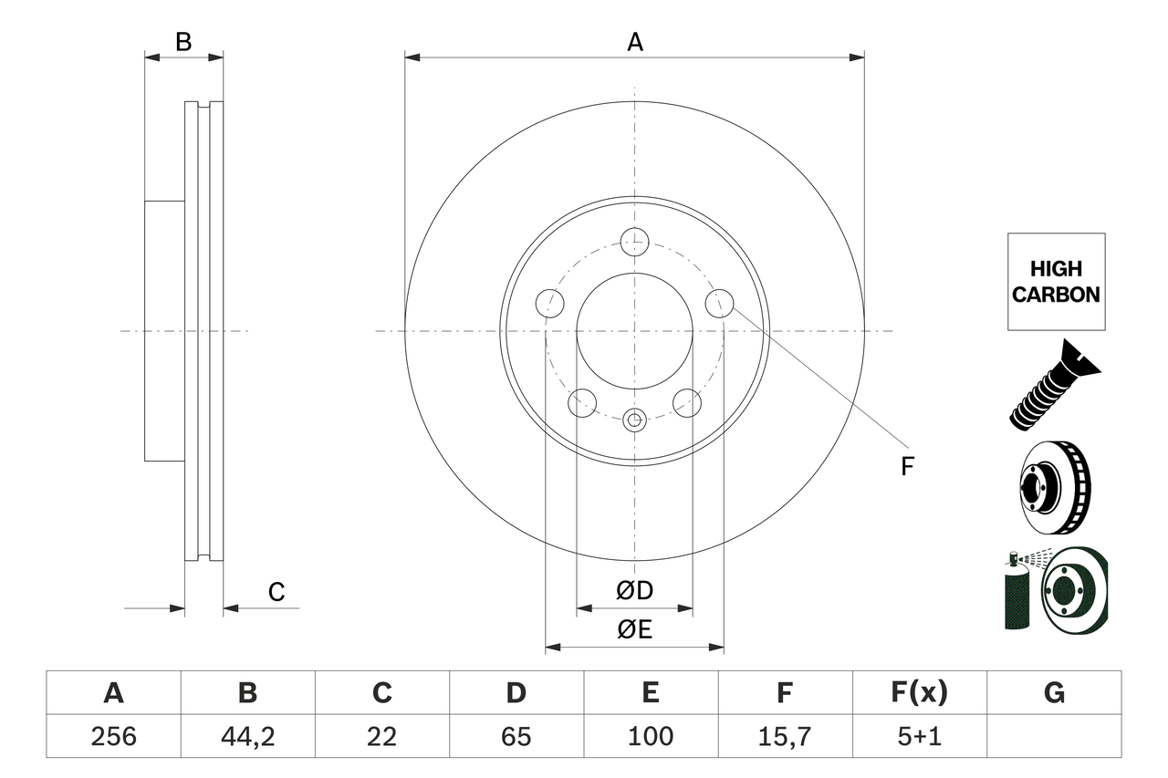 Disc frana BOSCH 0 986 479 F32