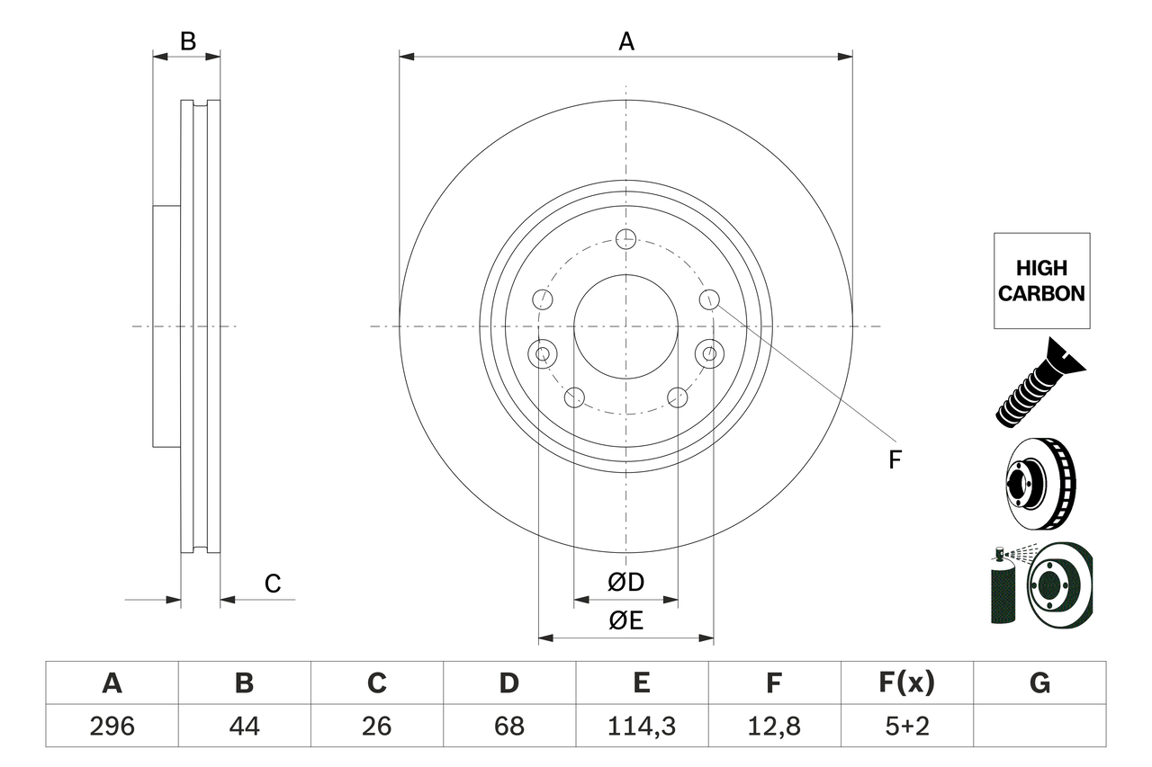 Disc frana BOSCH 0 986 479 F71