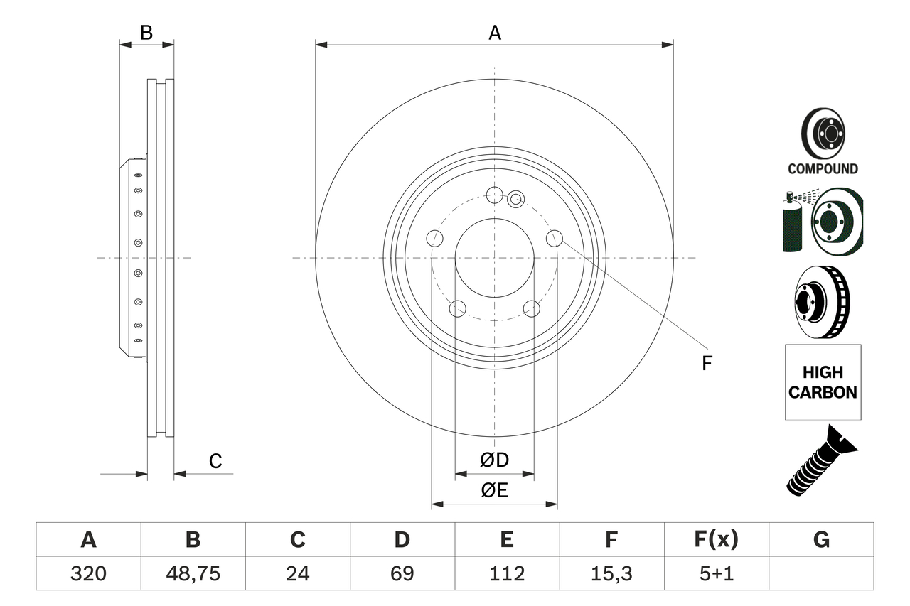 Disc frana BOSCH 0 986 479 G39