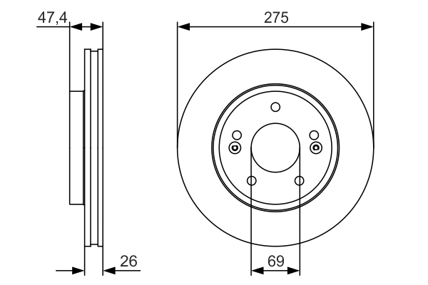 Disc frana BOSCH 0986479R26